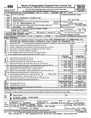 Form 990 Return of Organization Exempt From Income Tax