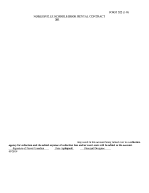 Noblesville Schools Book Rental Contract