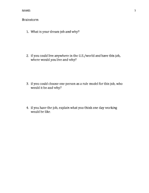 Career Exploration Worksheet