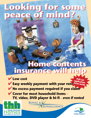 Tower Hamlets Household Contents Insurance Application