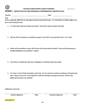 Teacher Evaluation Form