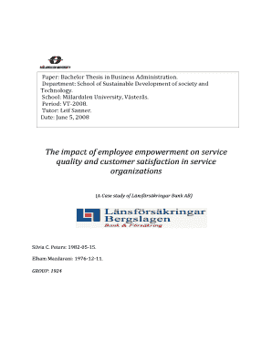 service quality and customer satisfaction thesis - A Test Forum - .