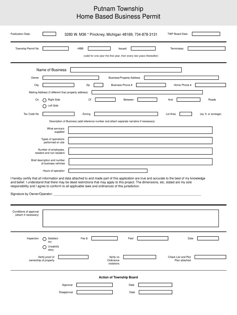 permit putnam township Preview on Page 1