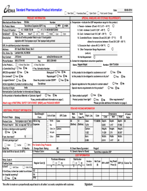 Tacrolimus Capsules Product Information Form