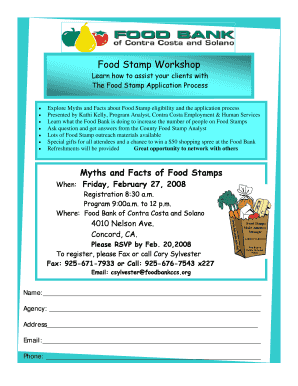 Fillable Online cafoodbanks Food Stamp Workshop Learn how to assist ...