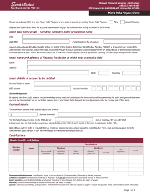 Direct Debit Request Form