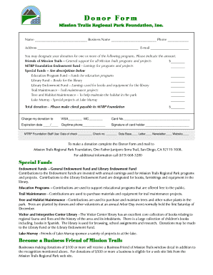 MTRP Foundation Donation Form
