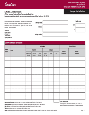 Employer Contribution Form