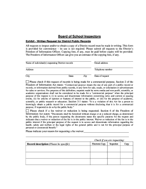 Written Request for District Public Records