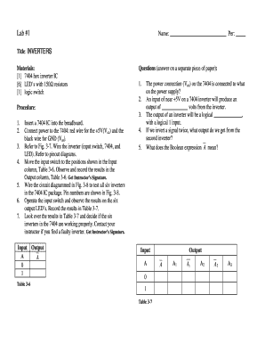 Inverters Lab Form