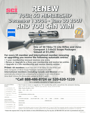 SCI Membership Renewal and Upgrade Form