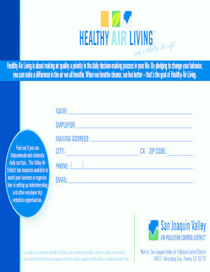 Healthy Air Living Pledge Form