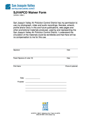 SJVAPCD Media Consent Waiver Form