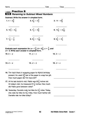 Math Worksheet