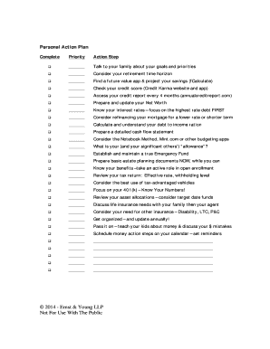 Personal Financial Planning Action Plan