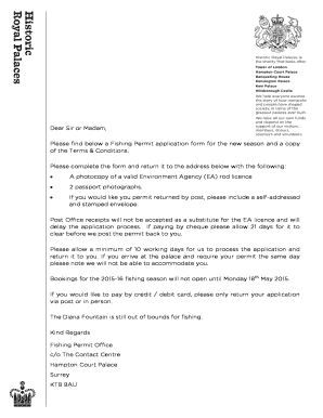 Hampton Court Fishing Permit Application