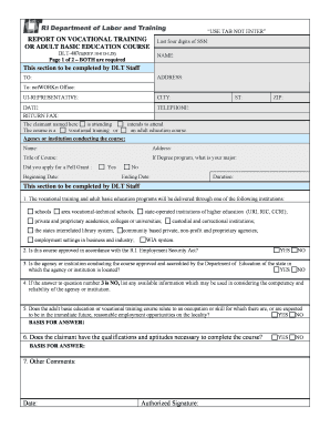 Vocational Training and Adult Education Course Report