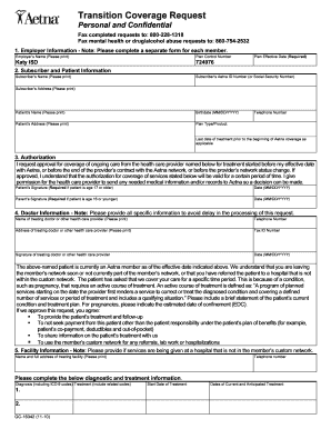 Aetna Transition-of-Care Coverage Request