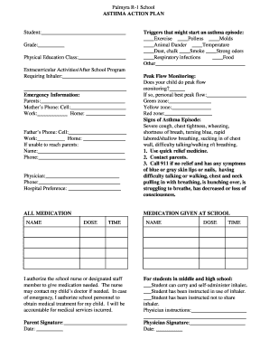 Asthma Action Plan