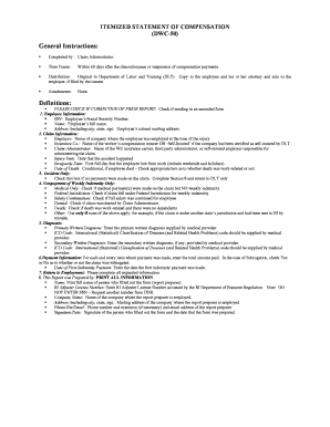 DWC-50 Compensation Statement