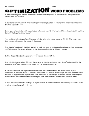 Calculus Homework Problems
