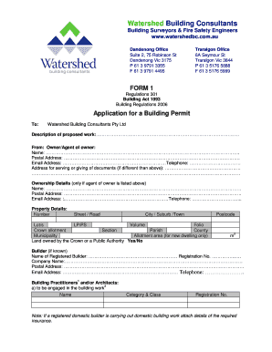 Application for a Building Permit