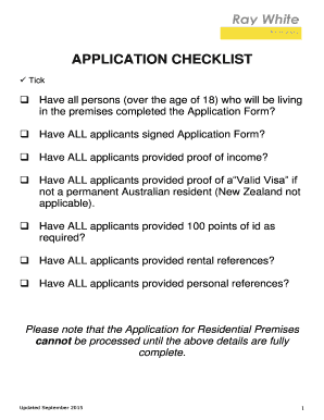 Australian Residential Tenancy Application