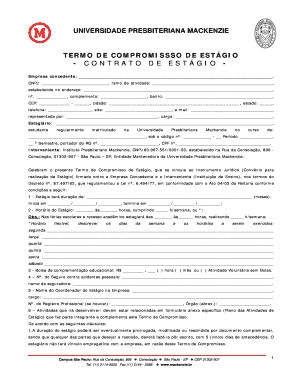 Termo de Compromisso de Estágio