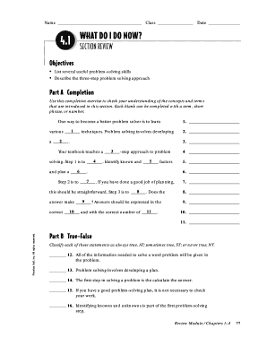 Problem Solving Worksheet