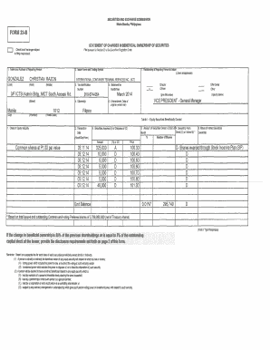 SEC Form 23-8 Statement of Changes in Beneficial Ownership