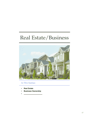 Real Estate and Business Ownership Form