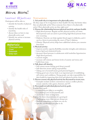 Move More! Physical Activity Lesson Plan