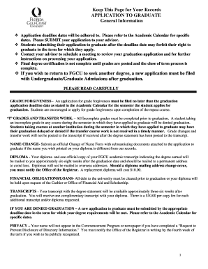 Application to Graduate