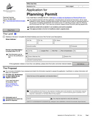 Application for Planning Permit