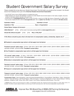 Student Government Salary Survey