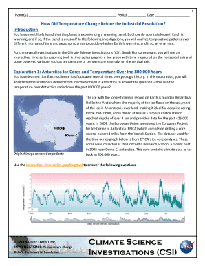 Climate Science Investigation Worksheet