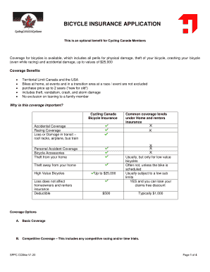 Bicycle Insurance Application
