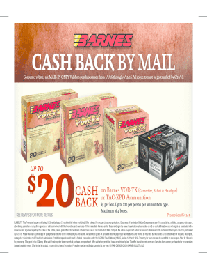 Barnes Ammunition Cash Rebate Form