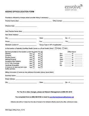 Office Location Change Form