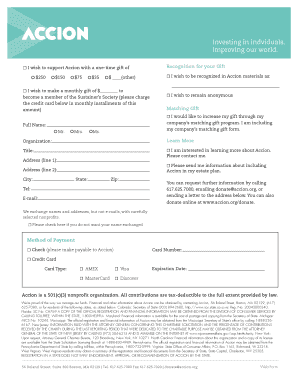 Accion Donation Form