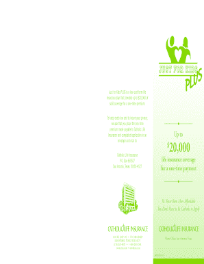 Just for Kids PLUS Term Life Insurance Application