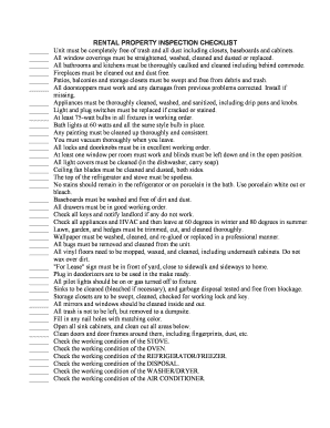 Rental Property Inspection Checklist