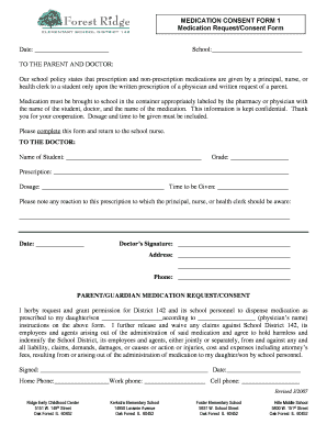 Medication Consent Form