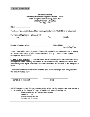 Employment Background Check Consent Form