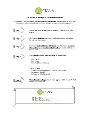 CIGNA Member Registration Form