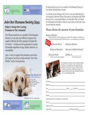 Humane Society Membership Application