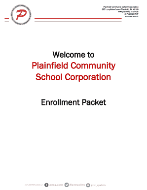 Plainfield Student Enrollment Form