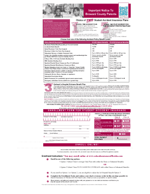 Broward County Student Accident Insurance Enrollment Form