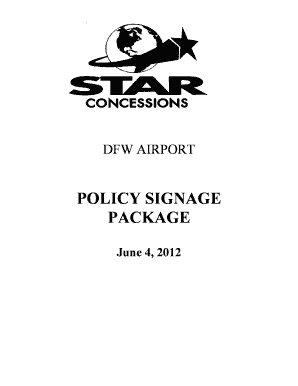 DFW Airport Employee Policy Acknowledgment Form