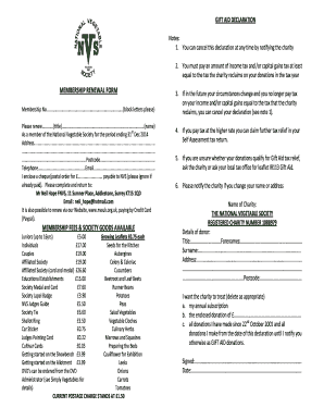 Gift Aid Declaration Form